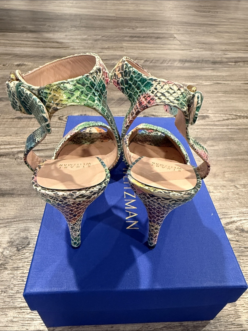Stuart Weitzman Multicolored Snake Skin Pumps Size 9 Women’s Shoes Sandals - Picture 4 of 14